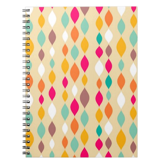 Abstract patroon van stijl Retro Notitieboek (Voorkant)