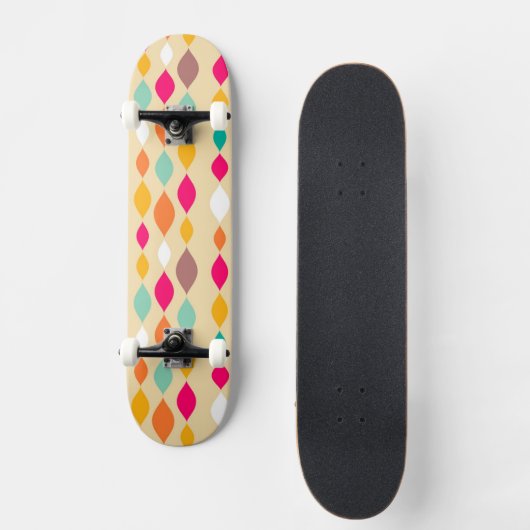 Abstract patroon van stijl Retro Skateboard (Voorkant)