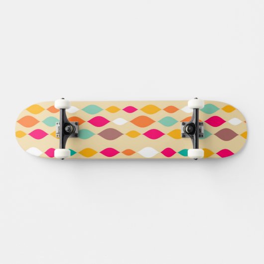 Abstract patroon van stijl Retro Skateboard (Horizontaal)