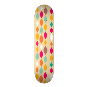 Abstract patroon van stijl Retro Skateboard