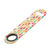 Abstract patroon van stijl Retro Speed Flessenopener (Voorkant Gekanteld)