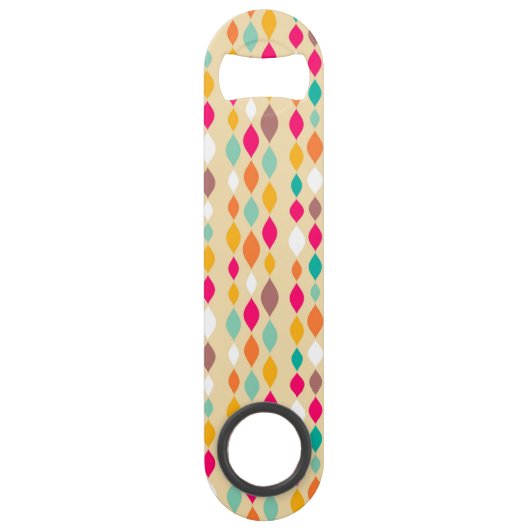 Abstract patroon van stijl Retro Speed Flessenopener (Achterkant)