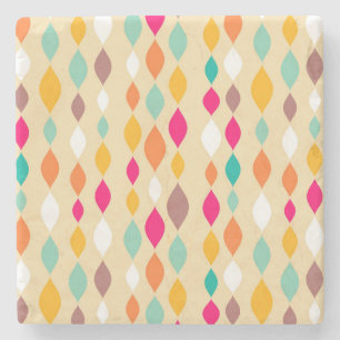 Abstract patroon van stijl Retro Stenen Onderzetter