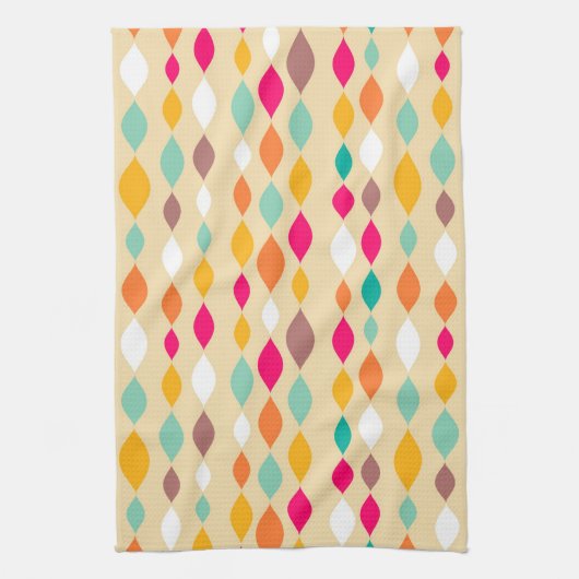 Abstract patroon van stijl Retro Theedoek (Verticaal)