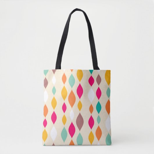 Abstract patroon van stijl Retro Tote Bag (Voorkant)