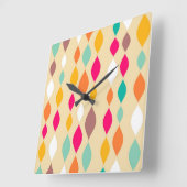 Abstract patroon van stijl Retro Vierkante Klok (Hoek)