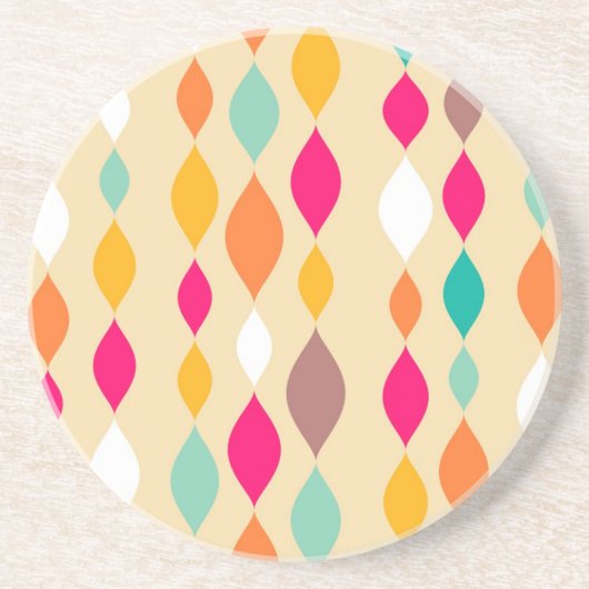 Abstract patroon van stijl Retro Zandsteen Onderzetter (Voorkant)