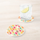 Abstract patroon van stijl Retro Zandsteen Onderzetter (Zijkant)