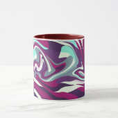 Abstract Patroon van Stromende Kleuren Mok (Midden)