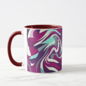 Abstract Patroon van Stromende Kleuren Mok (Links)