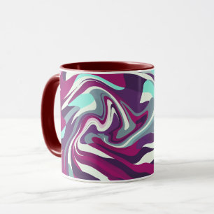 Abstract Patroon van Stromende Kleuren Mok