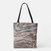 Abstract patroon van textuurmarmer tote bag (Achterkant)