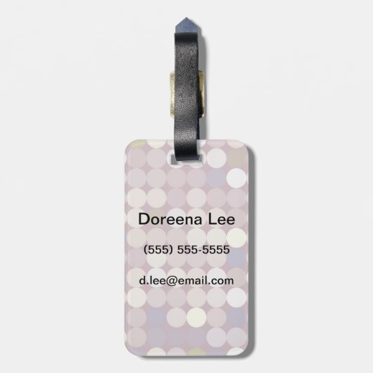 Abstract patroon van verbindingscirkels bagagelabel (Achterkant verticaal)