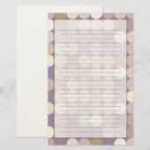 Abstract patroon van verbindingscirkels briefpapier (Voorkant / Achterkant)