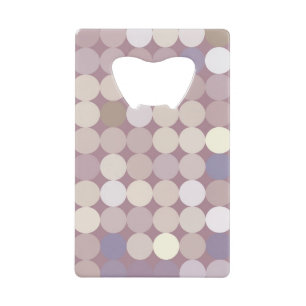 Abstract patroon van verbindingscirkels creditkaart flessenopener