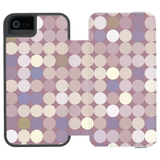 Abstract patroon van verbindingscirkels incipio iPhone portemonnee hoesje (Agenda Open)