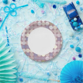 Abstract patroon van verbindingscirkels papieren bordje (Feest)