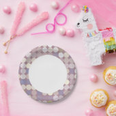 Abstract patroon van verbindingscirkels papieren bordje (Feest)