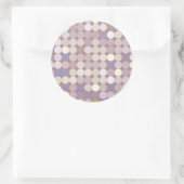 Abstract patroon van verbindingscirkels ronde sticker (Tas)