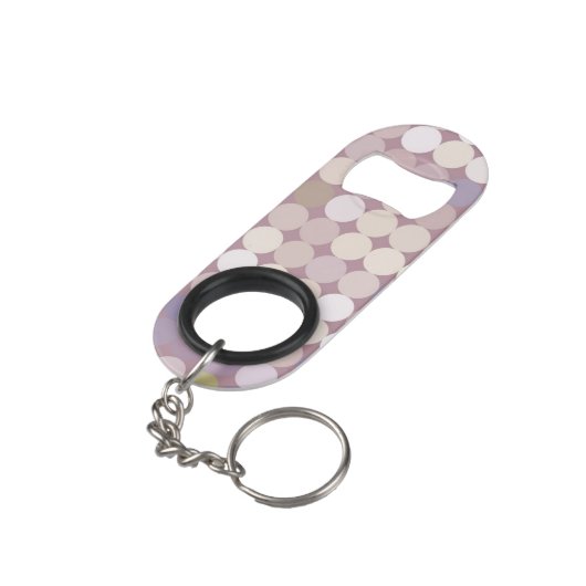 Abstract patroon van verbindingscirkels sleutelhanger flessenopener (Achterkant Gekanteld)