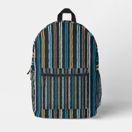 Abstract patroon van verticale lijnen bedrukte rugzak