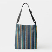 Abstract patroon van verticale lijnen crossbody tas (Achterkant)