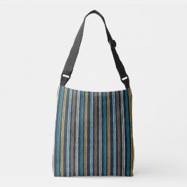 Abstract patroon van verticale lijnen crossbody tas