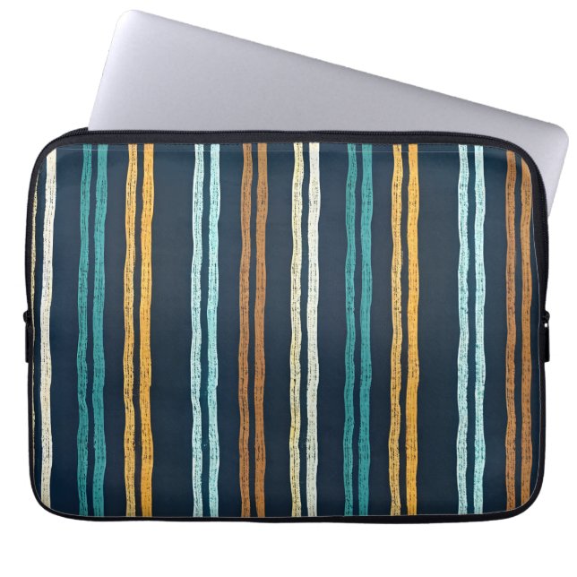 Abstract patroon van verticale lijnen laptop sleeve (Voorkant)
