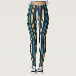 Abstract patroon van verticale lijnen leggings
