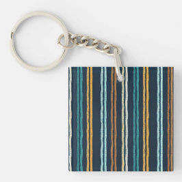 Abstract patroon van verticale lijnen sleutelhanger
