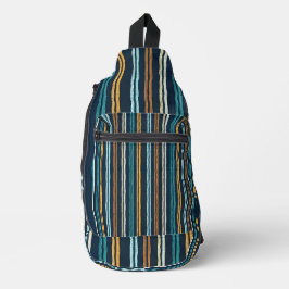 Abstract patroon van verticale lijnen sling bag