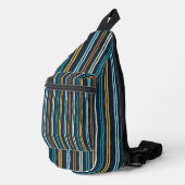 Abstract patroon van verticale lijnen sling bag (Rechterhoek)