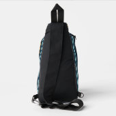 Abstract patroon van verticale lijnen sling bag (Achterkant)