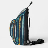 Abstract patroon van verticale lijnen sling bag (Rechts)