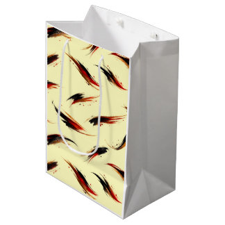 Abstract patroon van vurige penseelstreken medium cadeauzakje