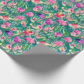 Abstract patroon van waterverf van de veer cadeaupapier (Hoek)