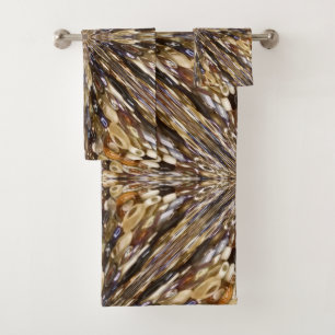 Abstract patroon van zaadkralen bad handdoek