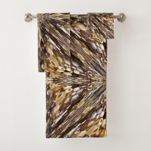 Abstract patroon van zaadkralen bad handdoek (Insitu)