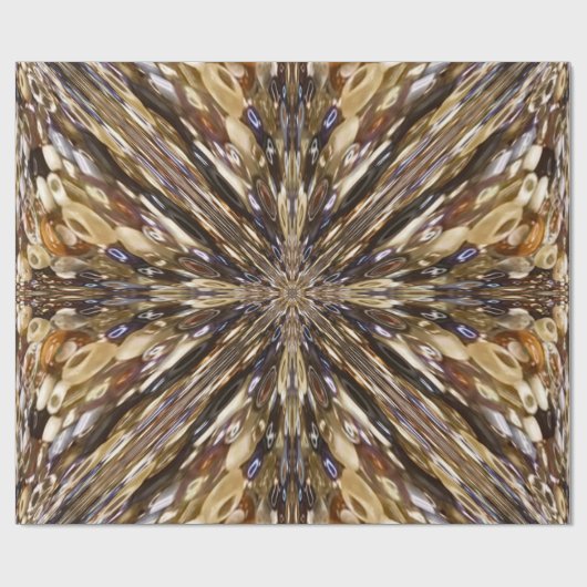 Abstract patroon van zaadkralen cadeaupapier (Vlak)