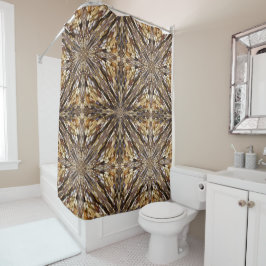 Abstract patroon van zaadkralen douchegordijn