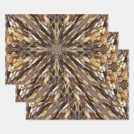 Abstract patroon van zaadkralen inpakpapier vel (Set)