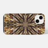 Abstract patroon van zaadkralen iPhone hoesje (Achterkant horizontaal)