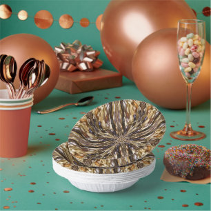 Abstract patroon van zaadkralen papieren kommen