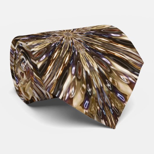 Abstract patroon van zaadkralen stropdas (Opgerold)