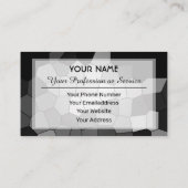 Abstract patroon van zwarte en witte mozaïektegels visitekaartje (Achterkant)