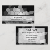 Abstract patroon van zwarte en witte mozaïektegels visitekaartje (Voorkant / Achterkant)