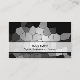 Abstract patroon van zwarte en witte mozaïektegels visitekaartje