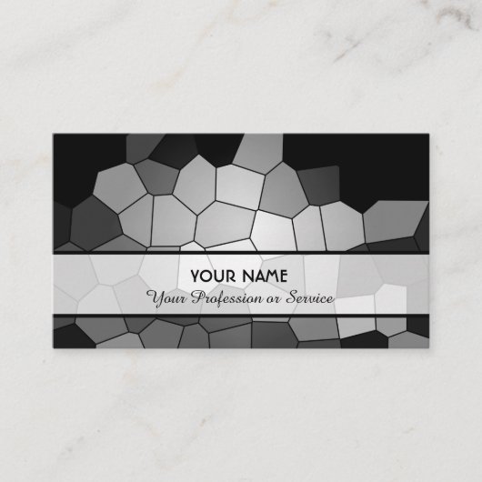 Abstract patroon van zwarte en witte mozaïektegels visitekaartje (Voorkant)