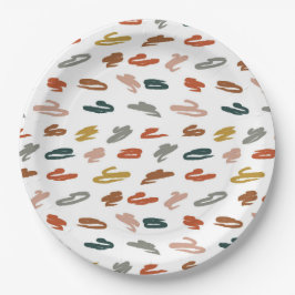 Abstract patroon verven papieren bordje