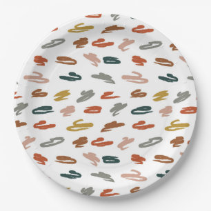 Abstract patroon verven papieren bordje